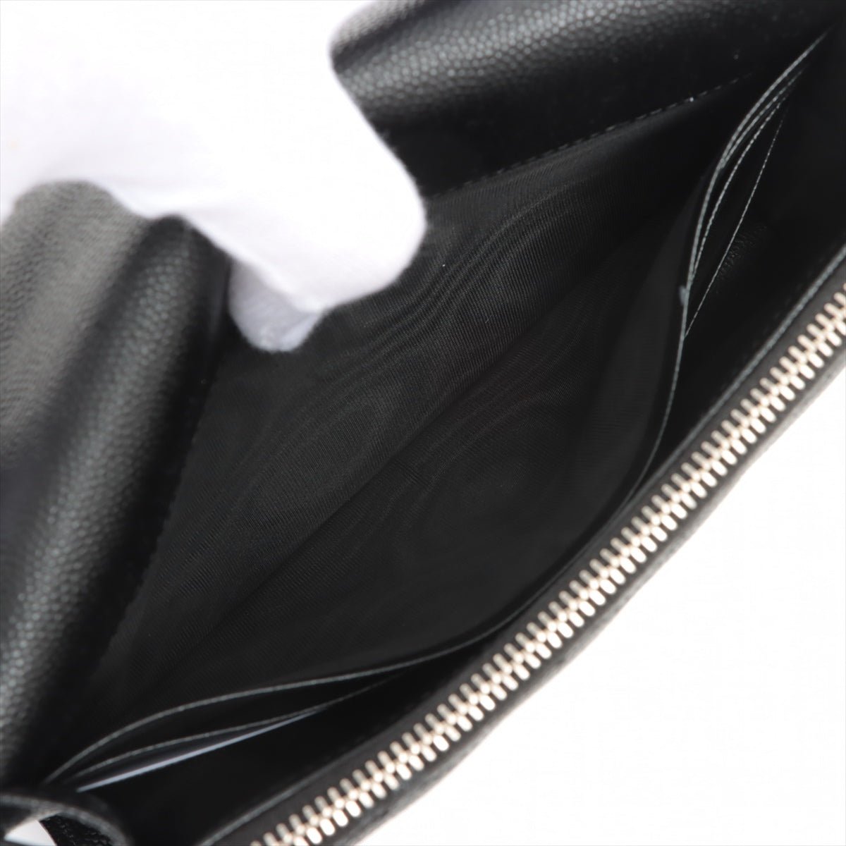 Cassandre Envelope Chain Leather Black Wallet on Chain