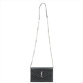 Cassandre Envelope Chain Leather Black Wallet on Chain