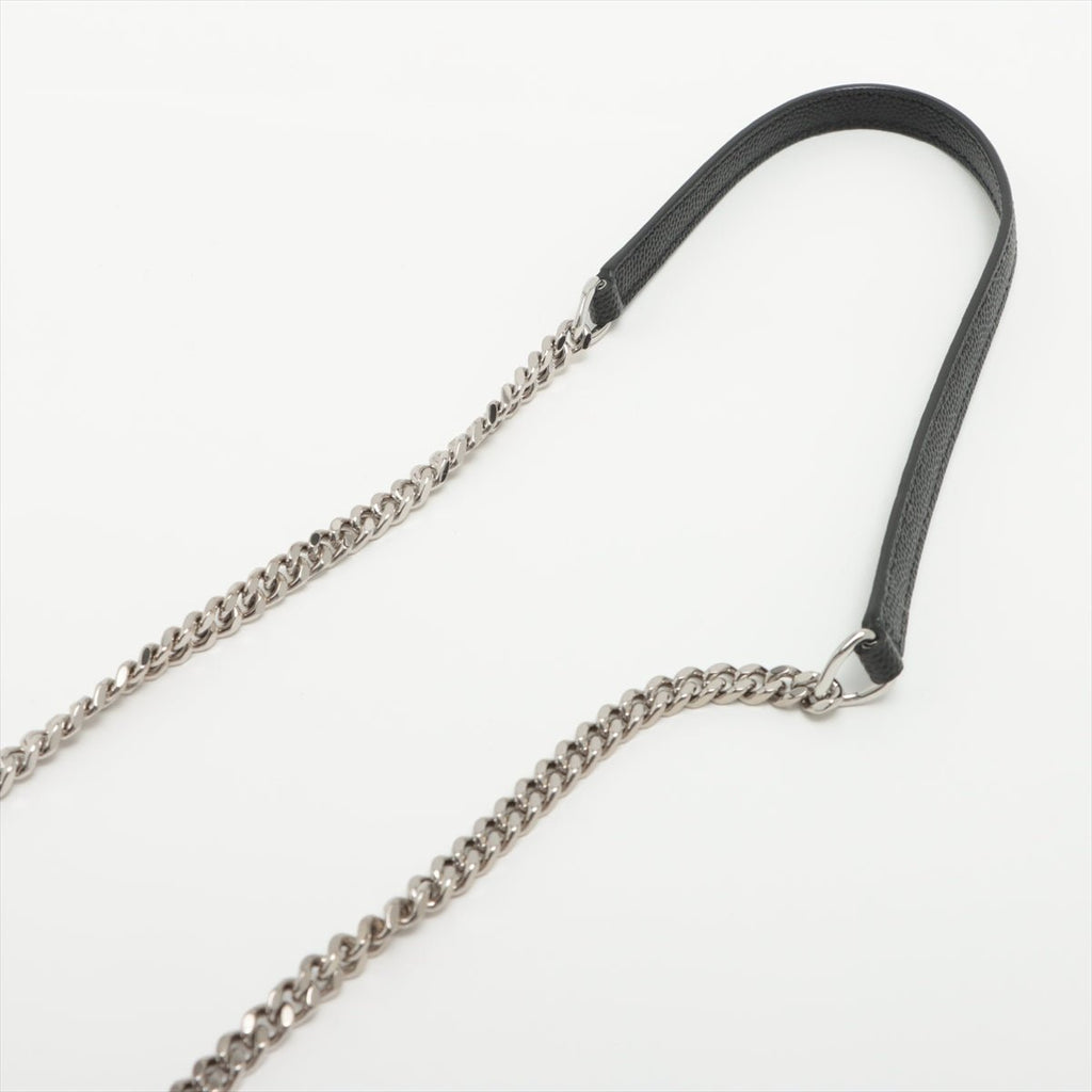 Cassandre Envelope Chain Leather Black Wallet on Chain