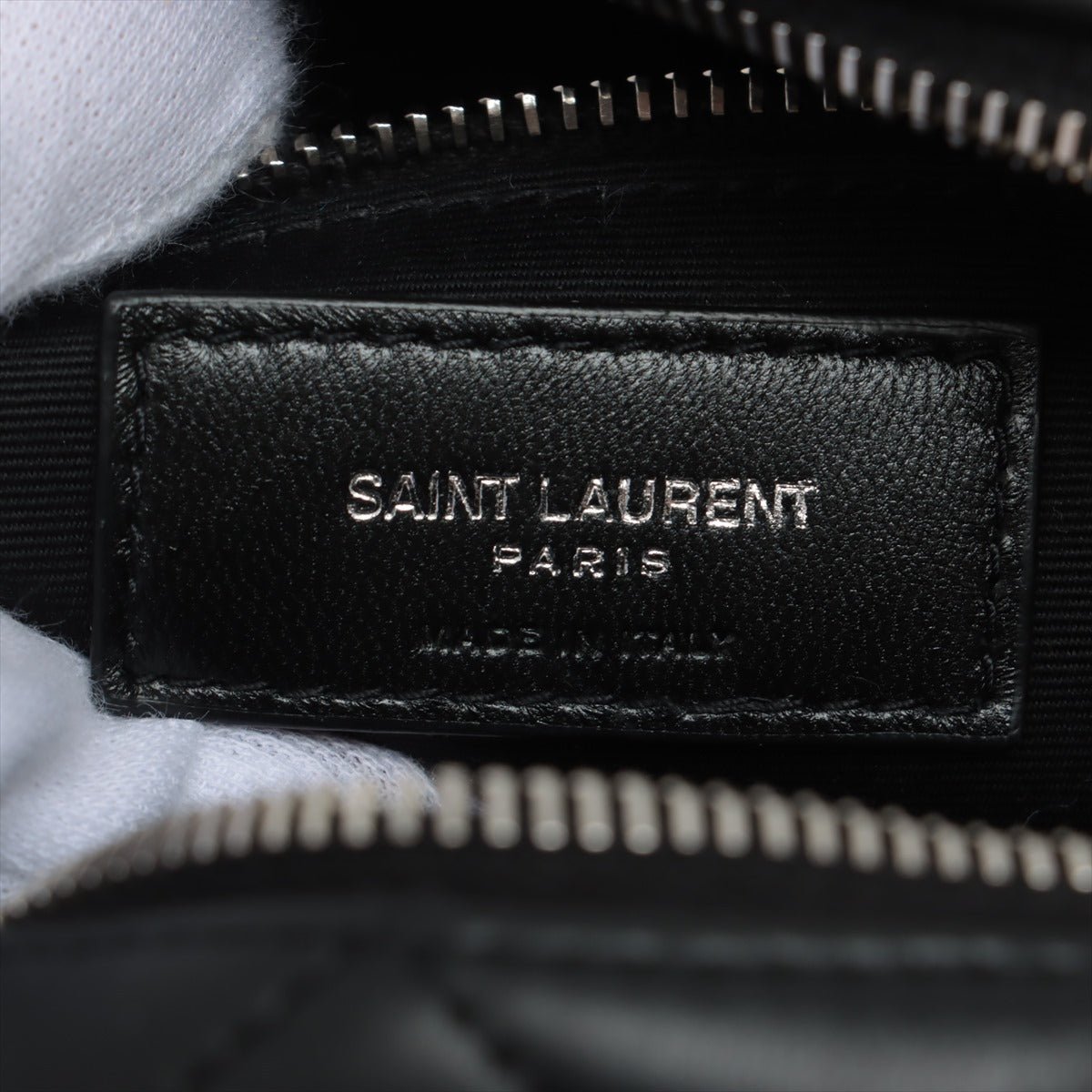 Chain Leather Black Bowler Bag