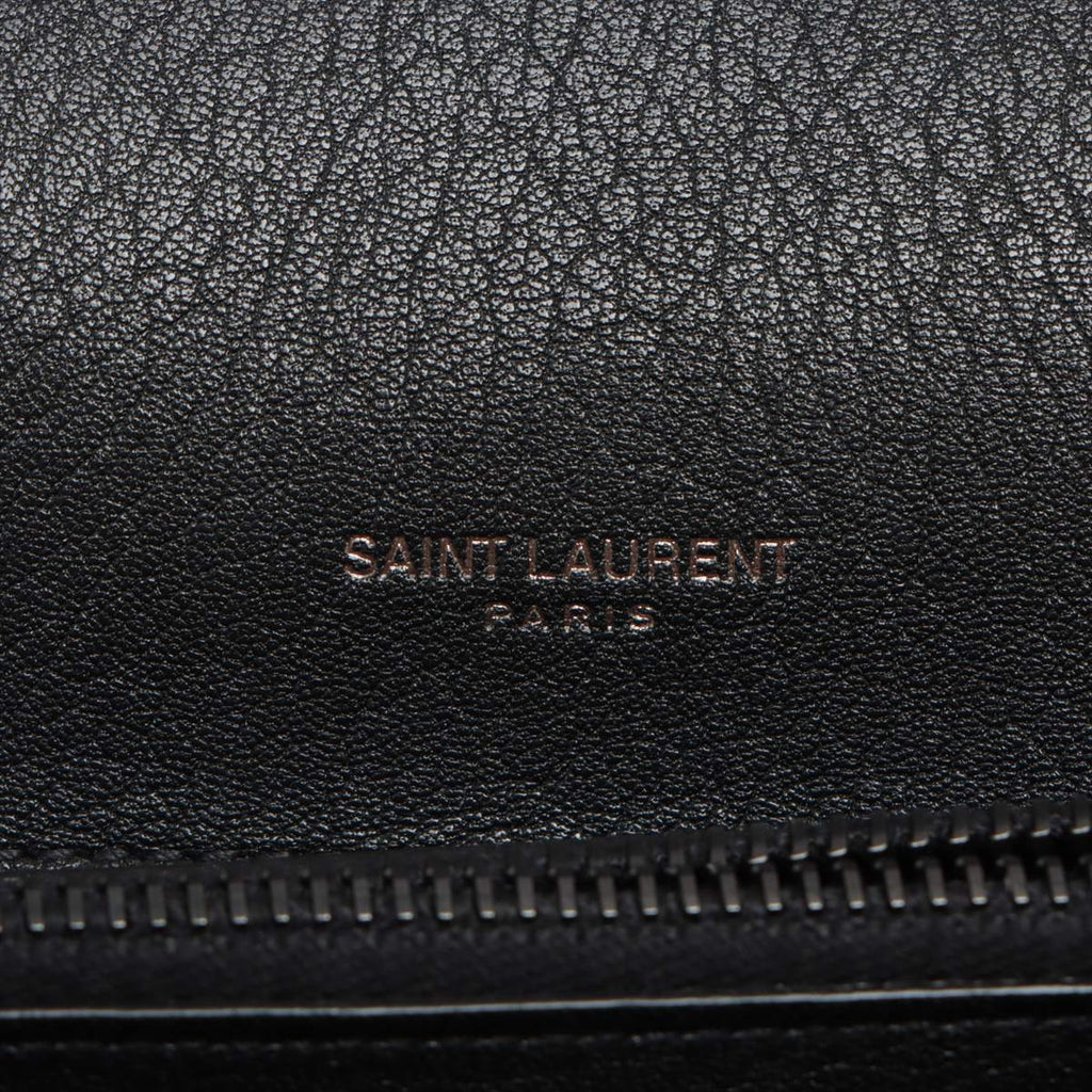 College Medium Quilted "Y" Leather All Black 2-Way Bag