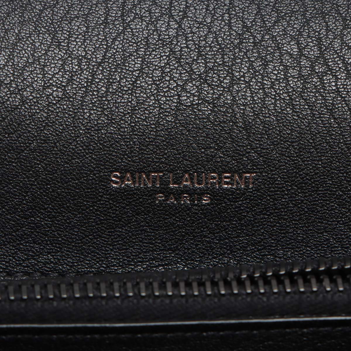 College Medium Quilted "Y" Leather All Black 2-Way Bag