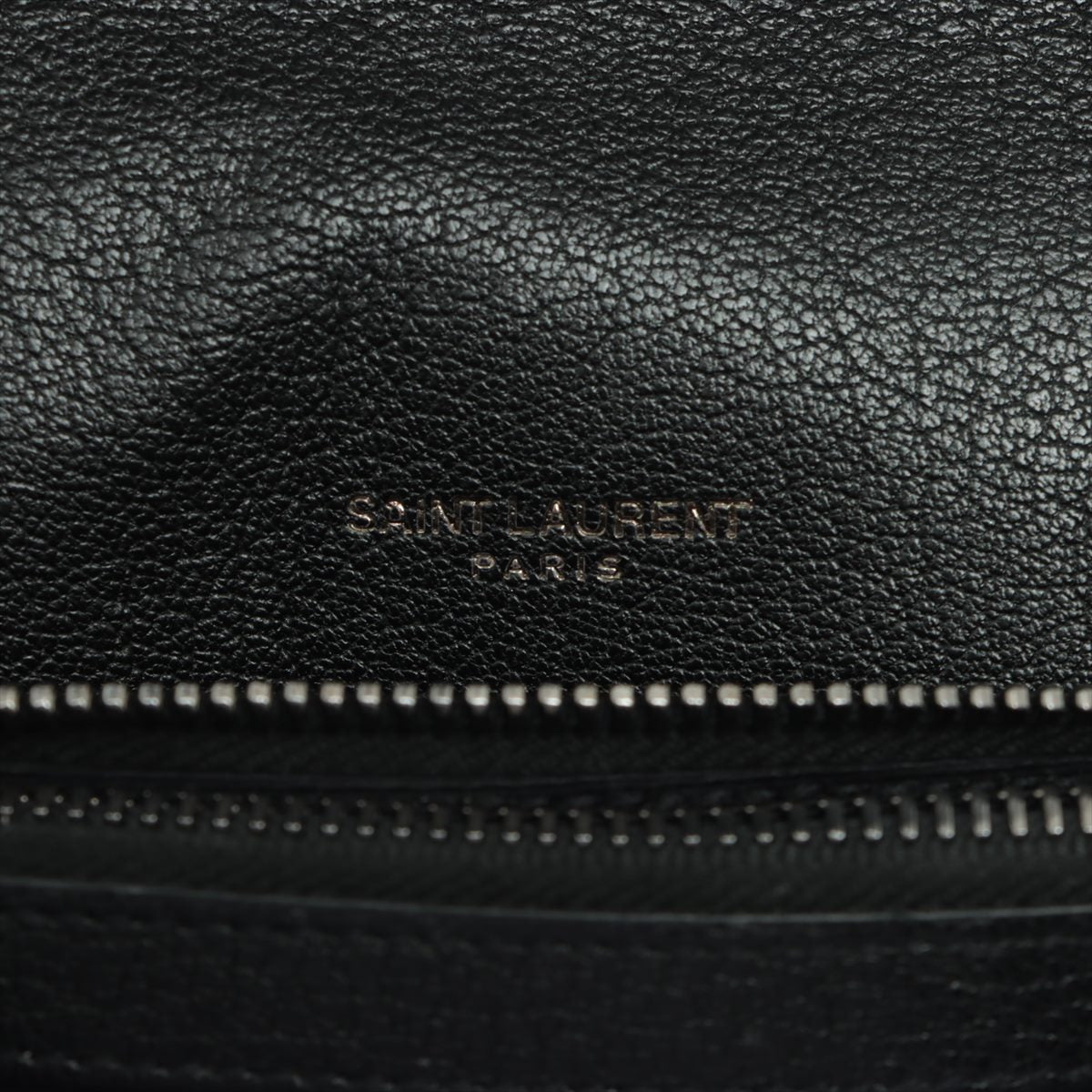 College Small Quilted "Y" Leather Black Bag