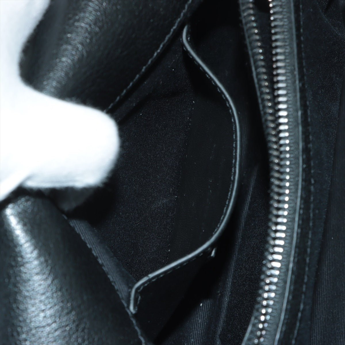 College Small Quilted "Y" Leather Black Bag