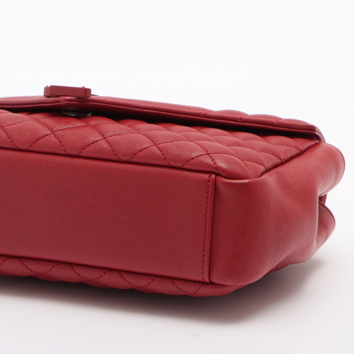 Envelope Leather Red Chain Shoulder Bag