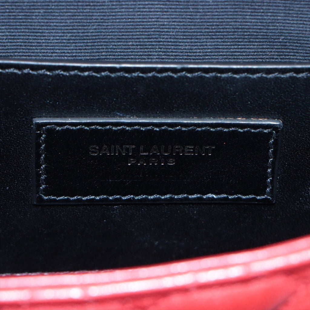 Envelope Leather Red Chain Shoulder Bag