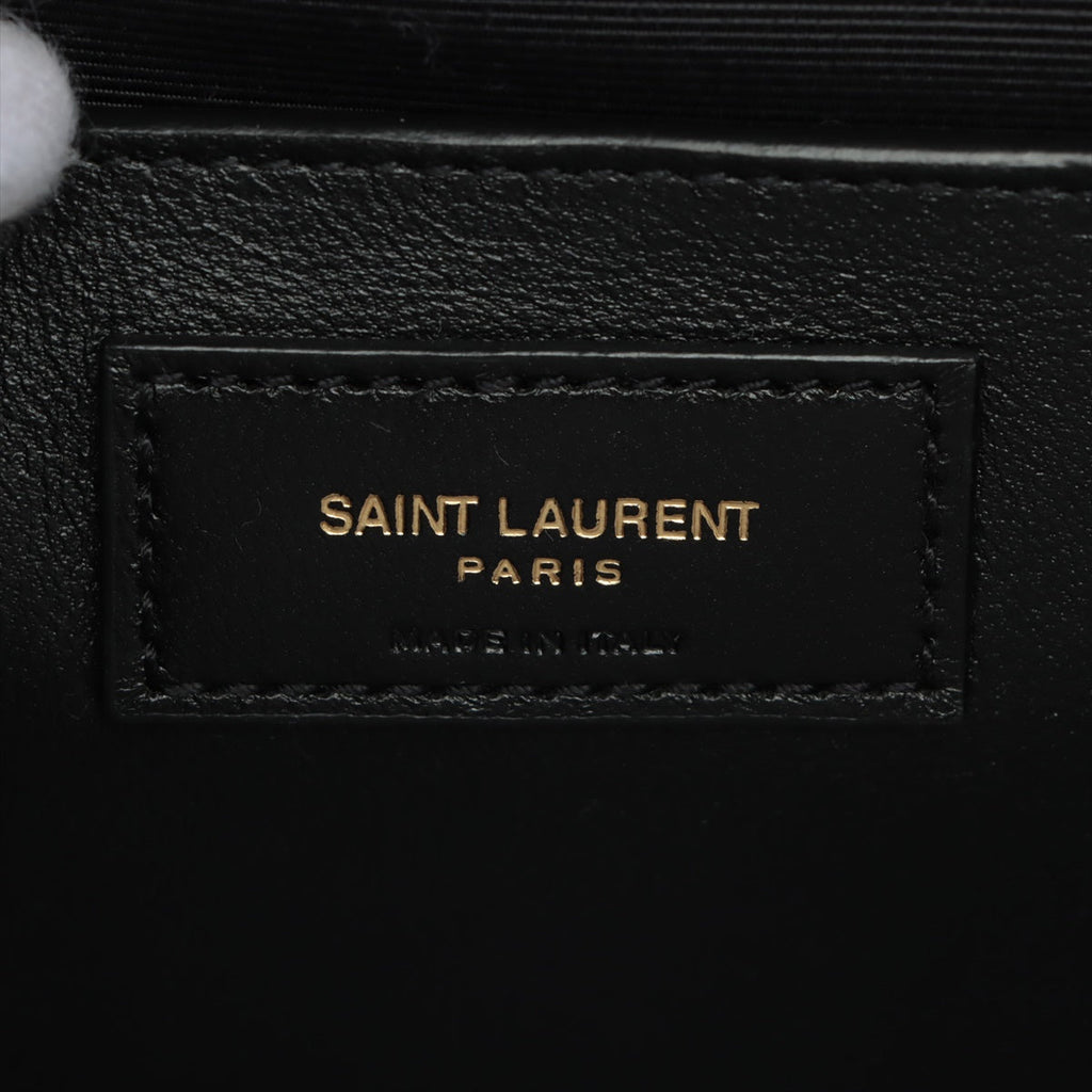 Envelope Medium Quilted Embossed Leather Black