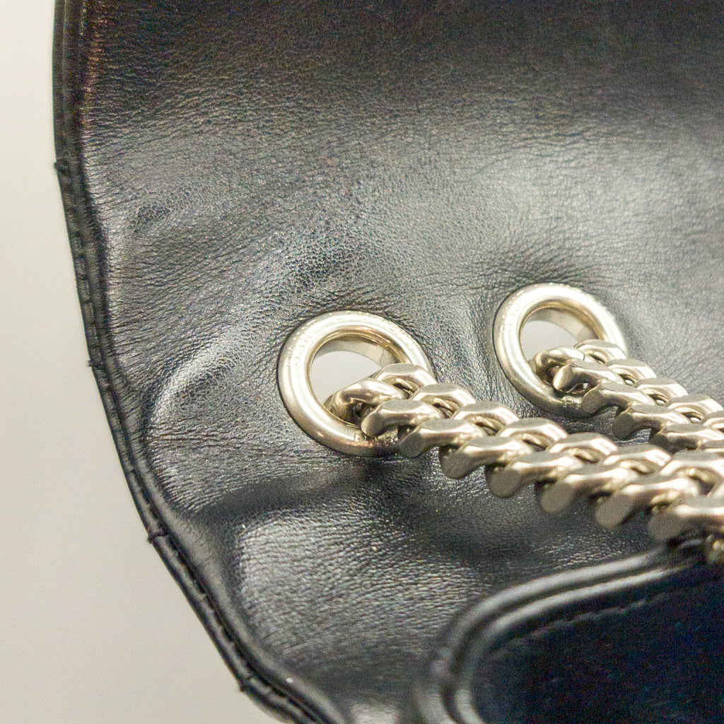 Loulou Large Black Leather