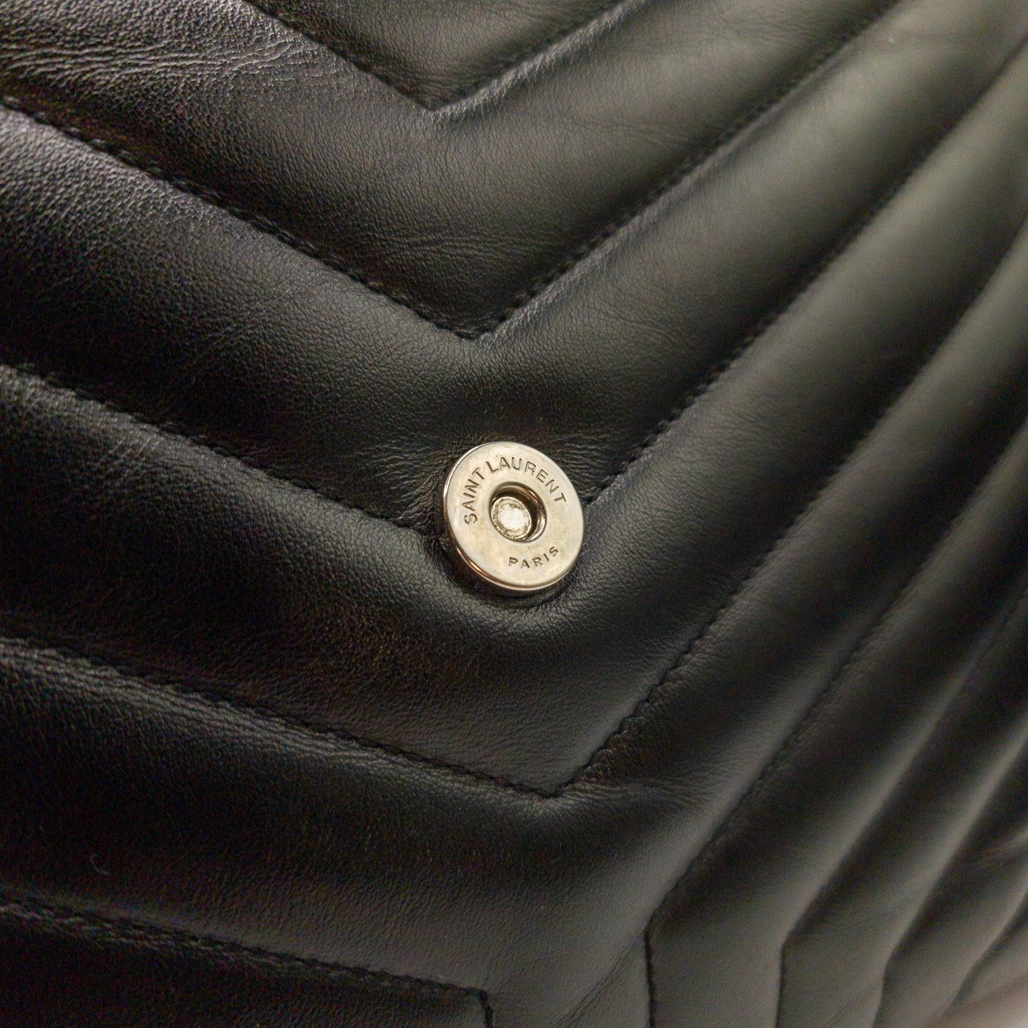 Loulou Large Black Leather