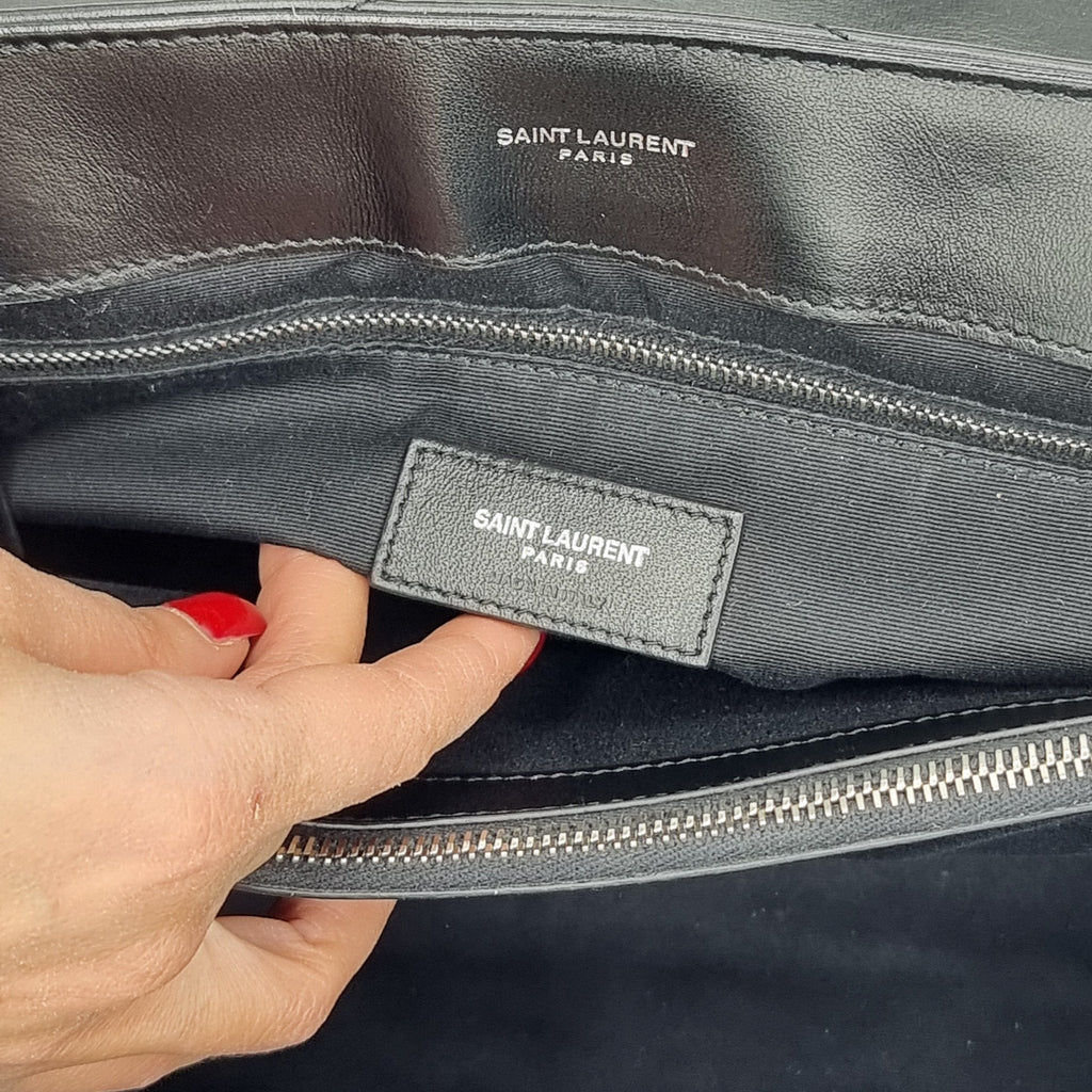 Loulou Large Black Leather