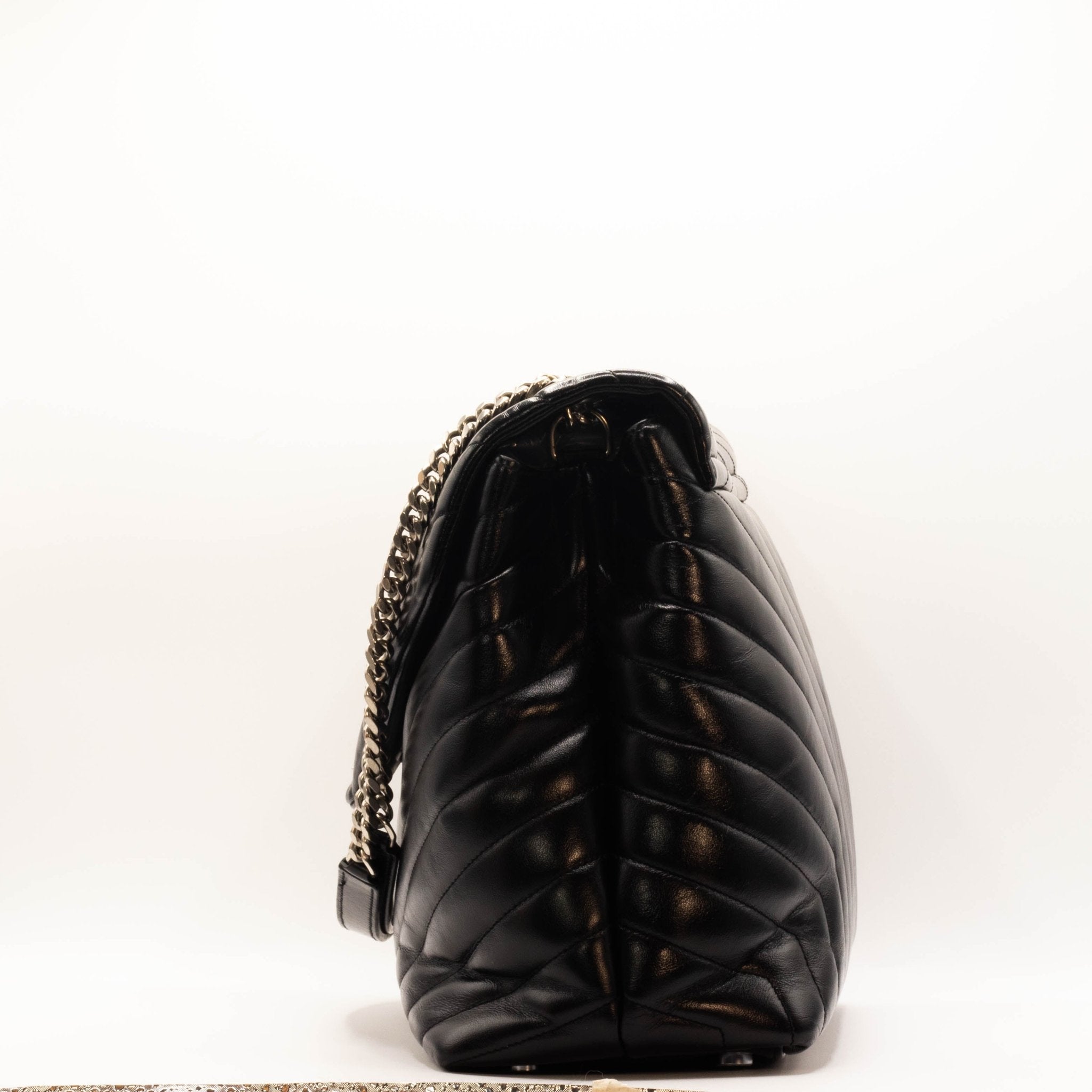 Loulou Large Black Leather