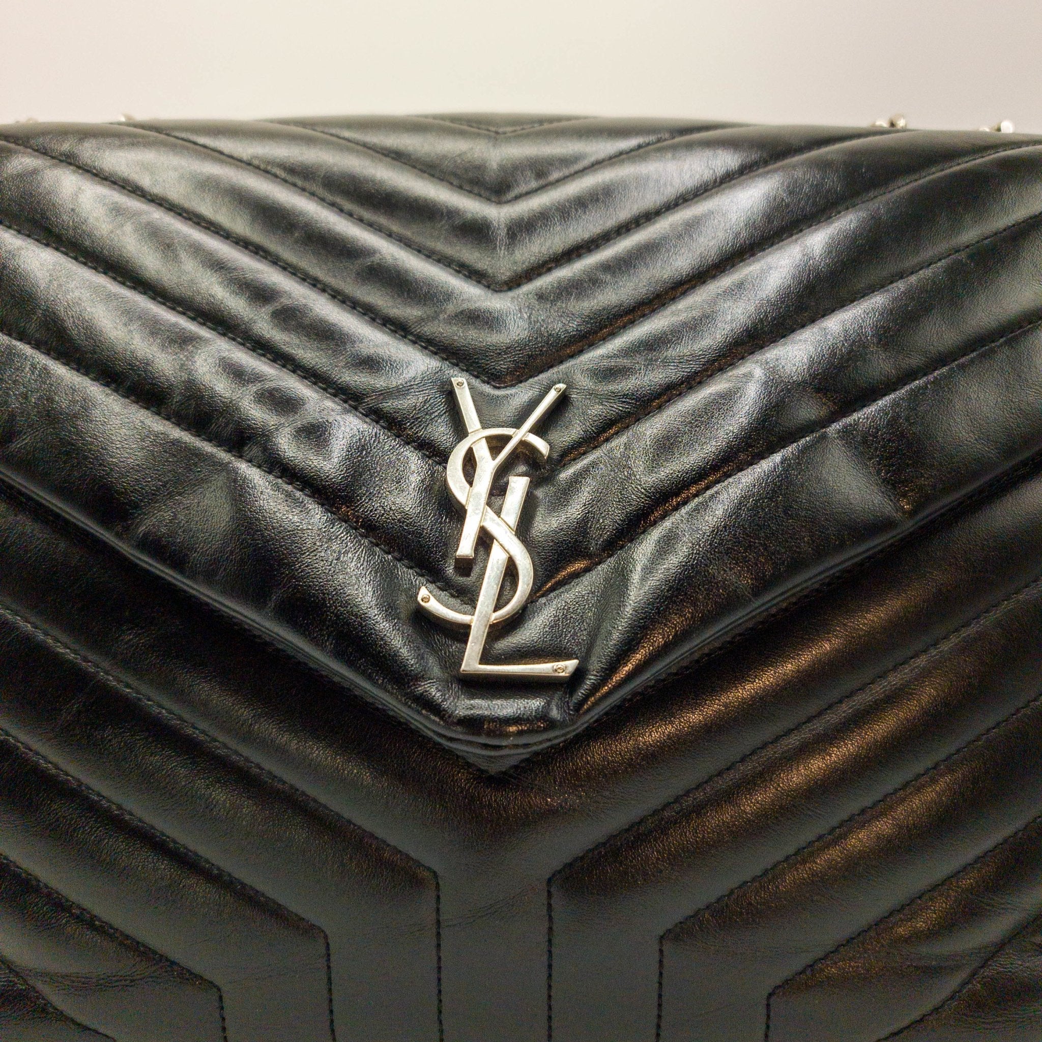Loulou Large Black Leather