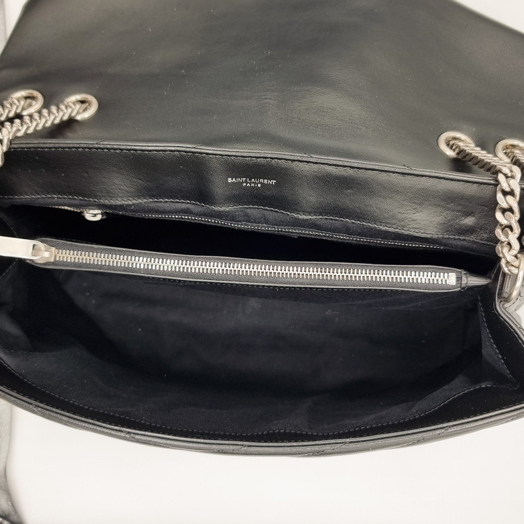 Loulou Large Black Leather