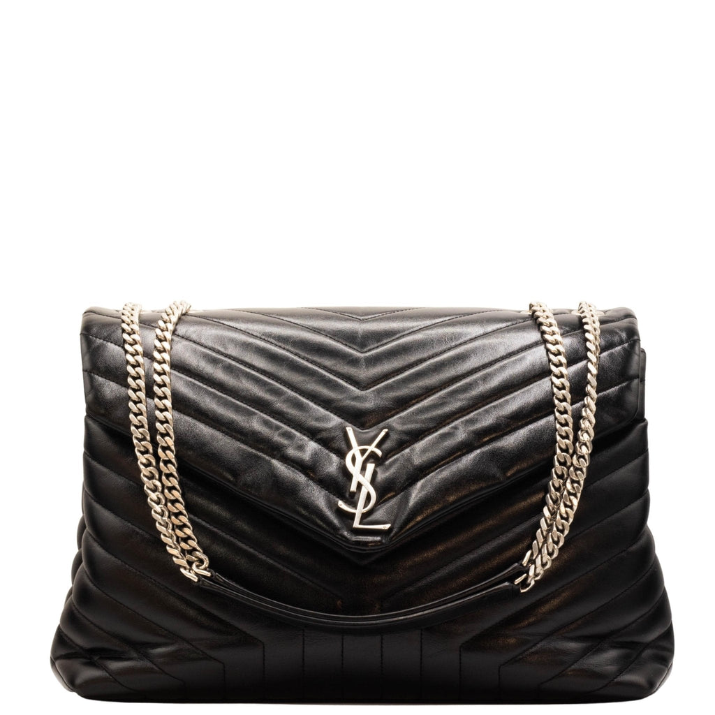 Loulou Large Black Leather