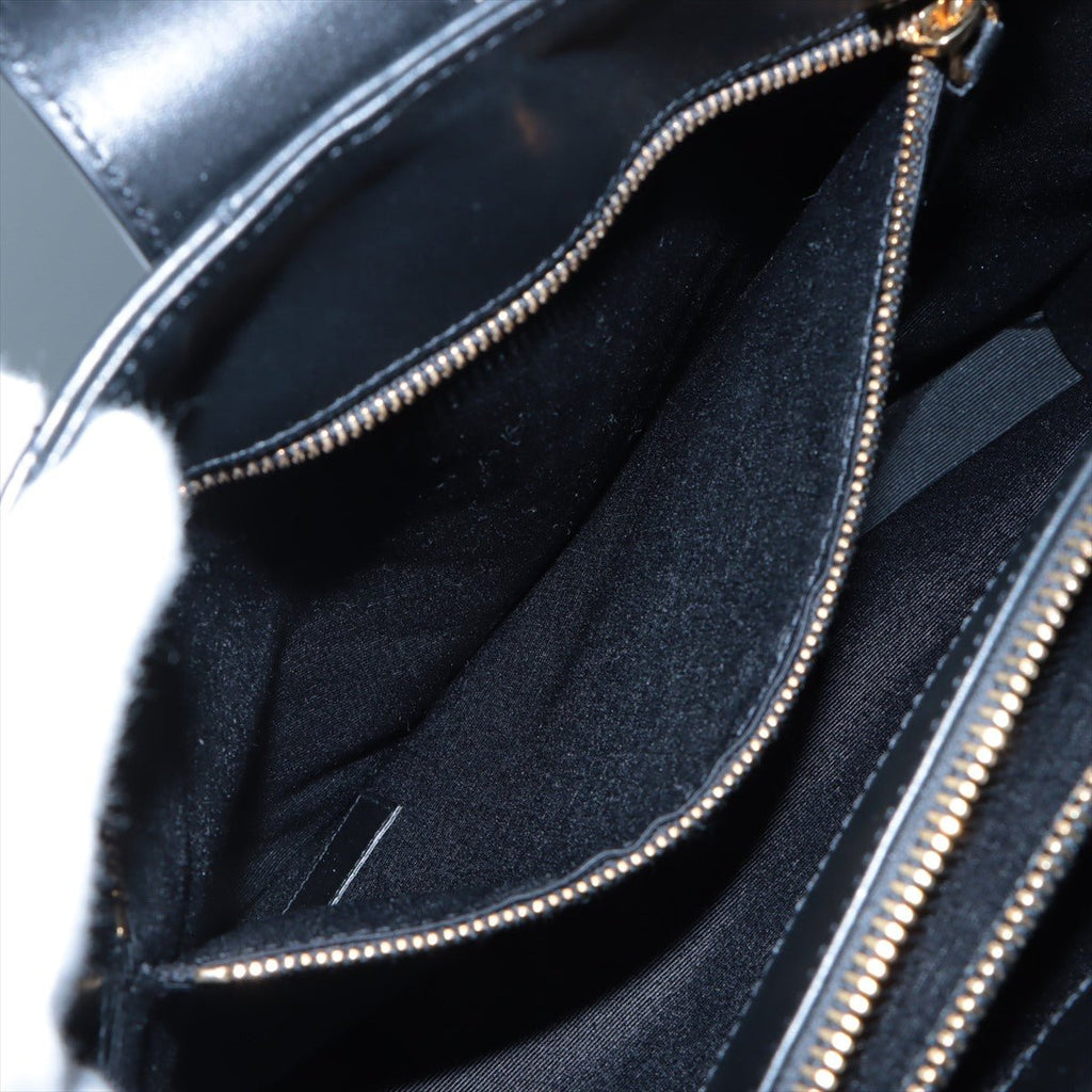 Loulou Large Black Leather Tote
