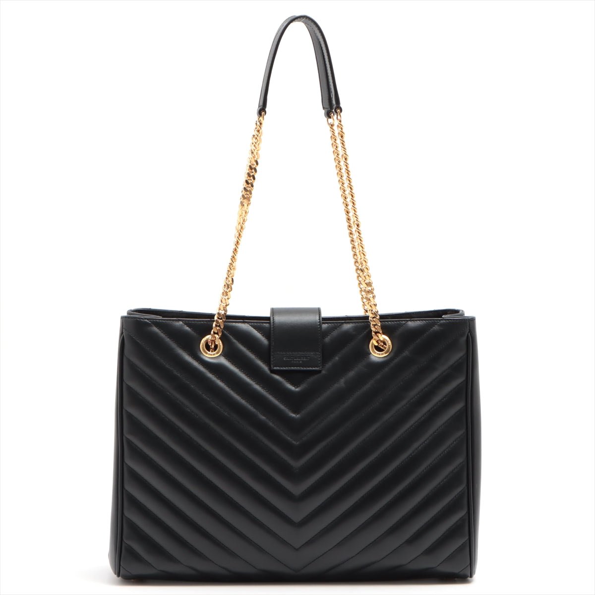 Loulou Large Black Leather Tote