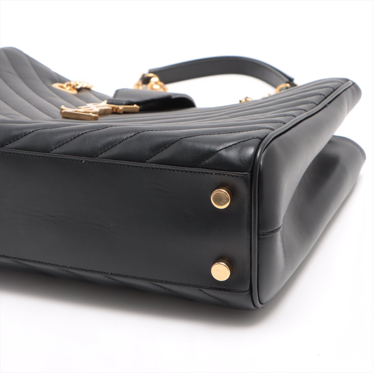 Loulou Large Black Leather Tote