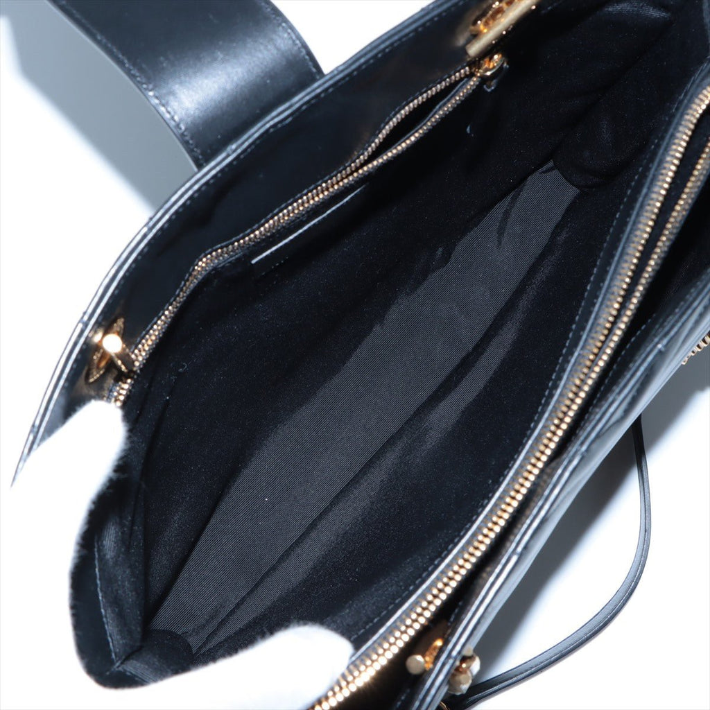 Loulou Large Black Leather Tote