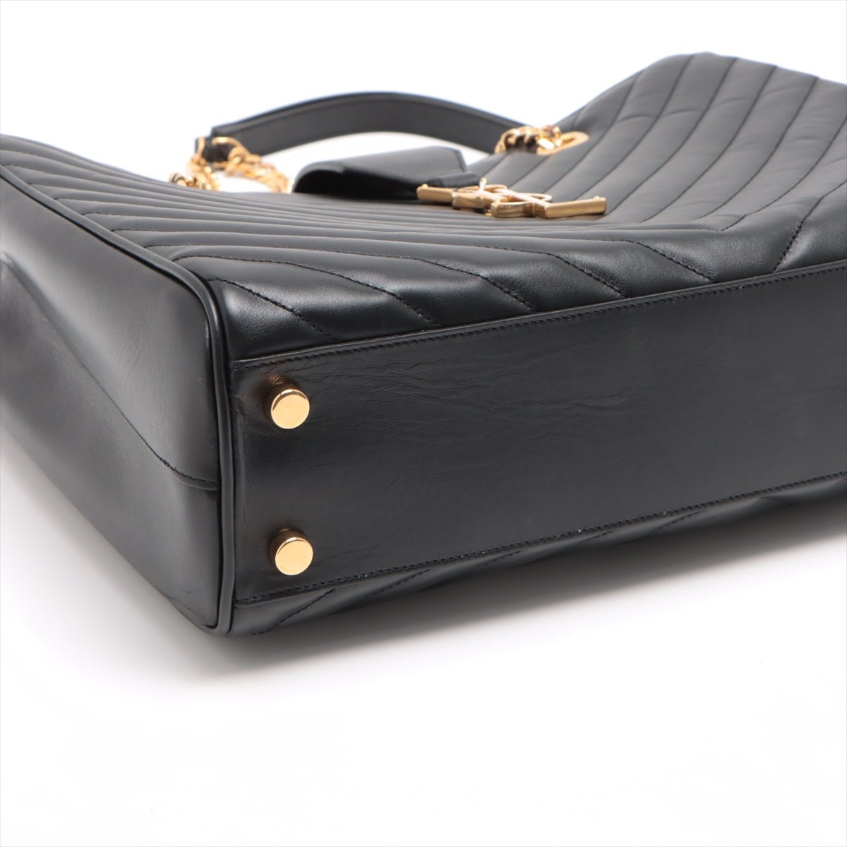 Loulou Large Black Leather Tote