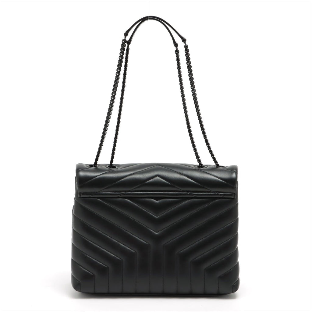 Loulou Medium Quilted "Y" Leather Black Bag