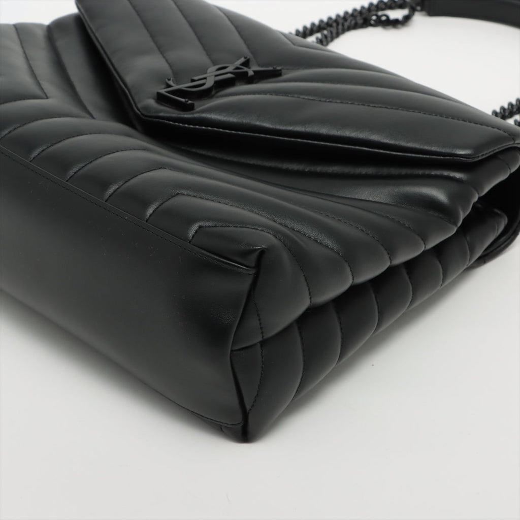 Loulou Medium Quilted "Y" Leather Black Bag
