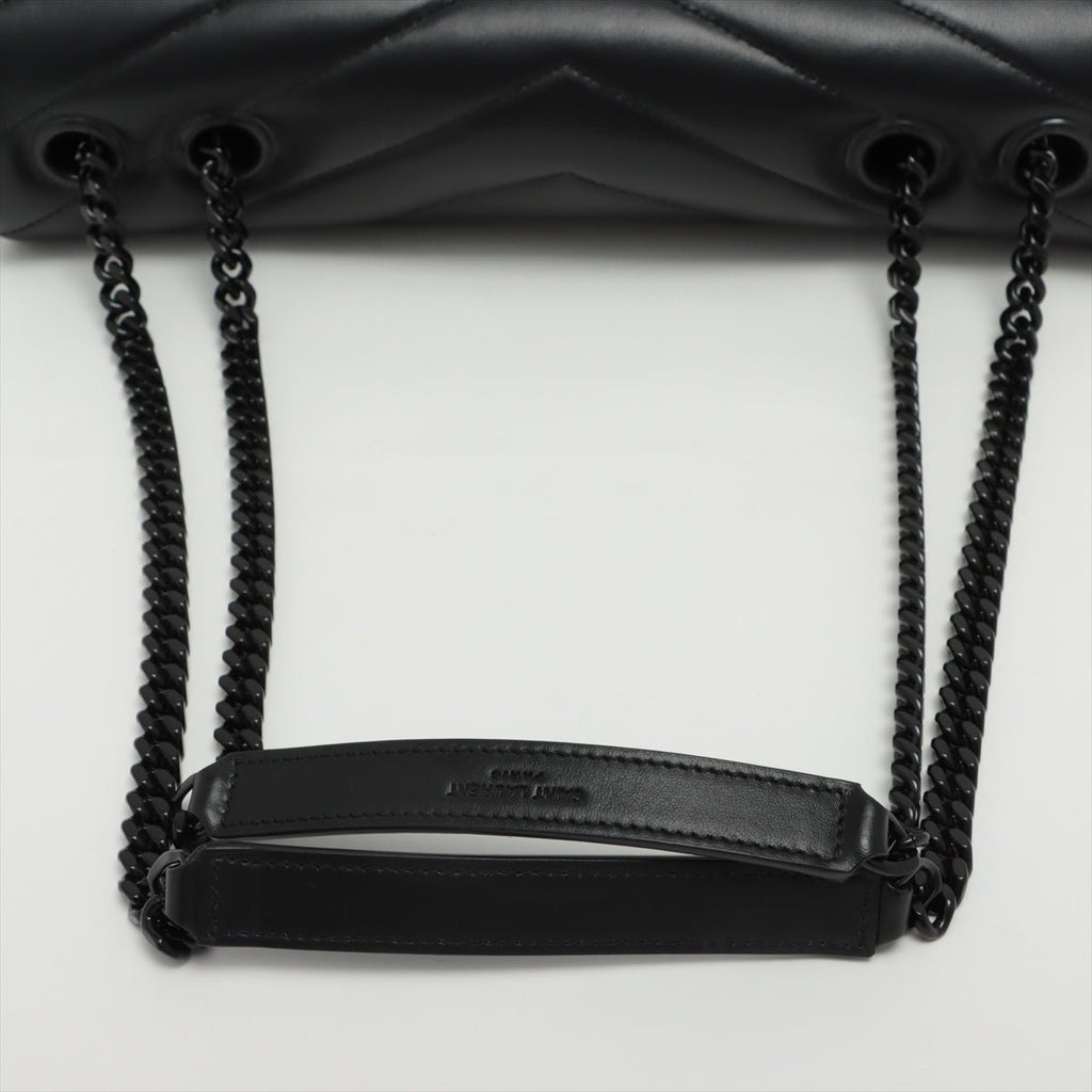 Loulou Medium Quilted "Y" Leather Black Bag