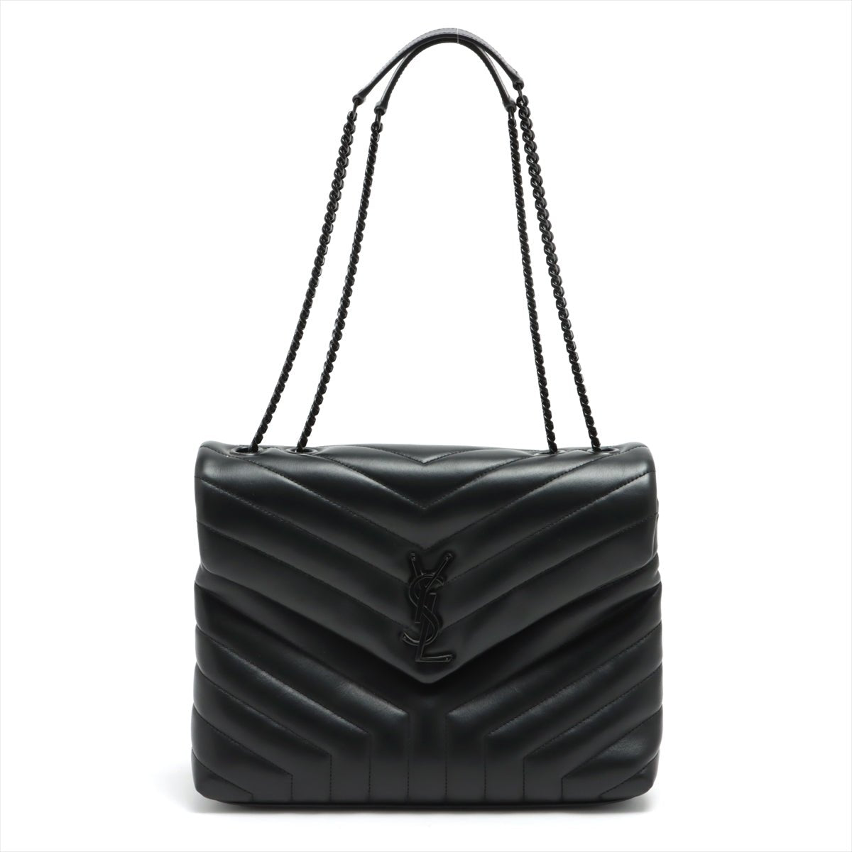 Loulou Medium Quilted "Y" Leather Black Bag