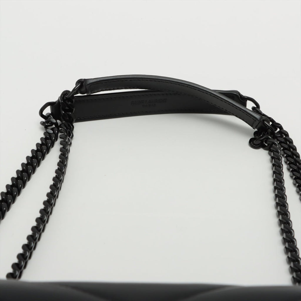 Loulou Medium Quilted "Y" Leather Black Bag