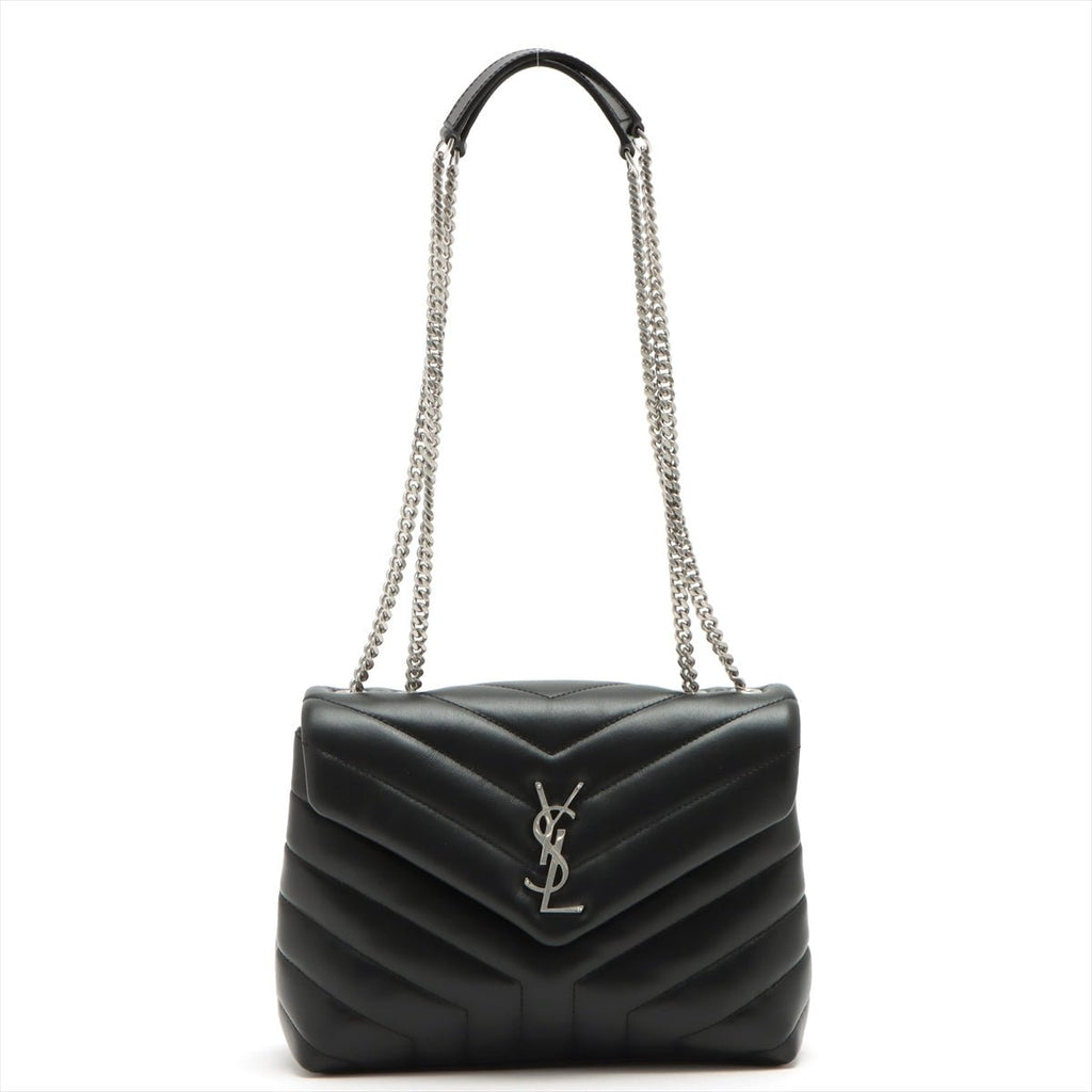 Loulou Small Chain Black Leather