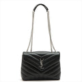 Loulou Small Chain Black Leather