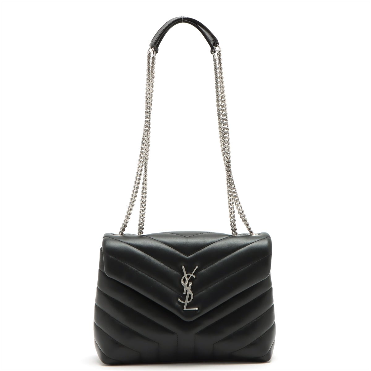 Loulou Small Chain Black Leather