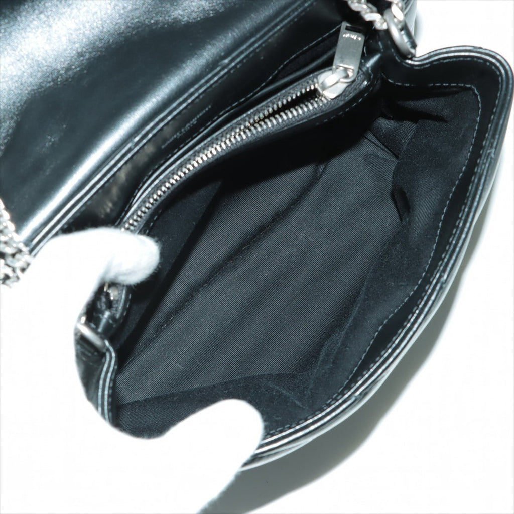 Loulou Small Chain Black Leather