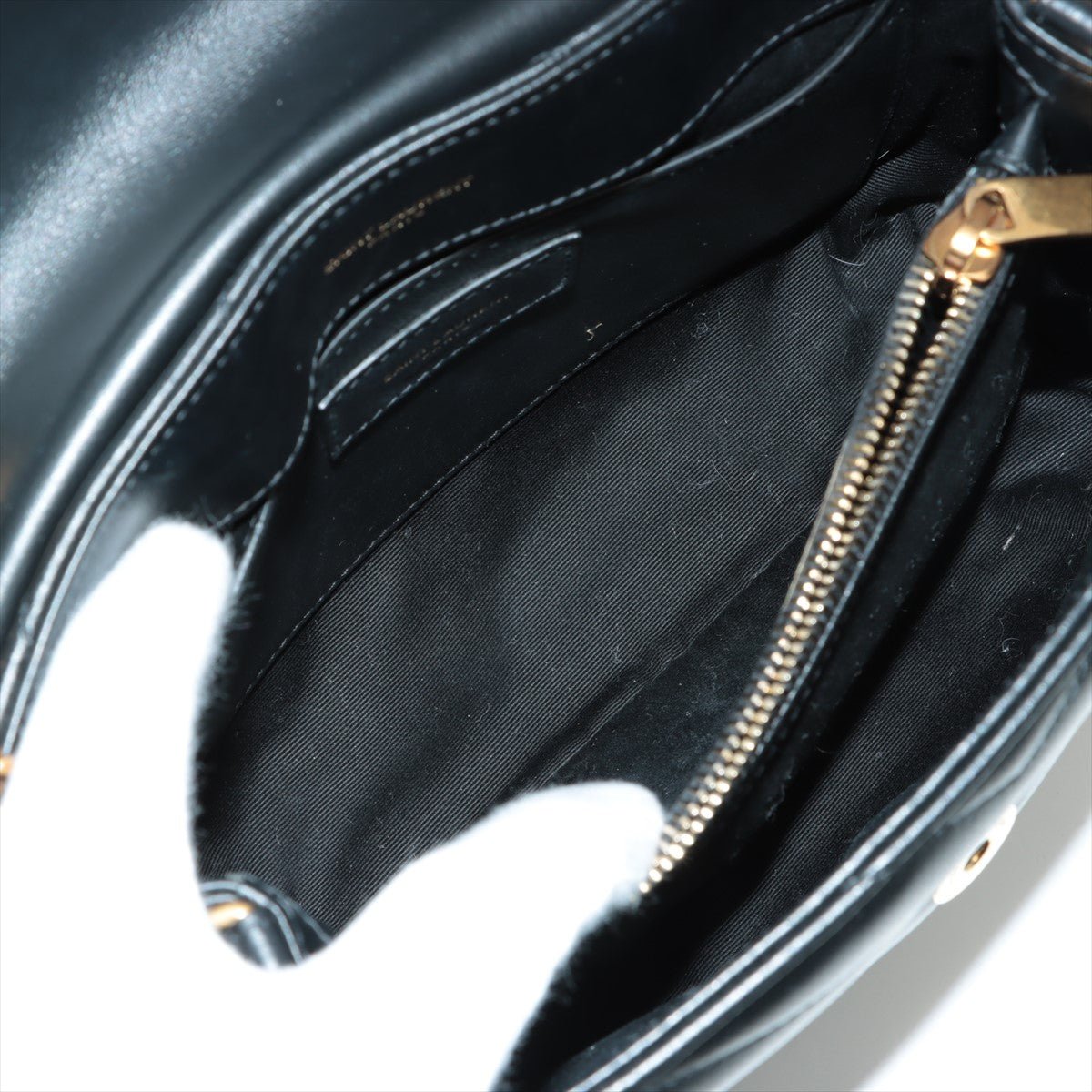 Loulou Small Chain Black Leather
