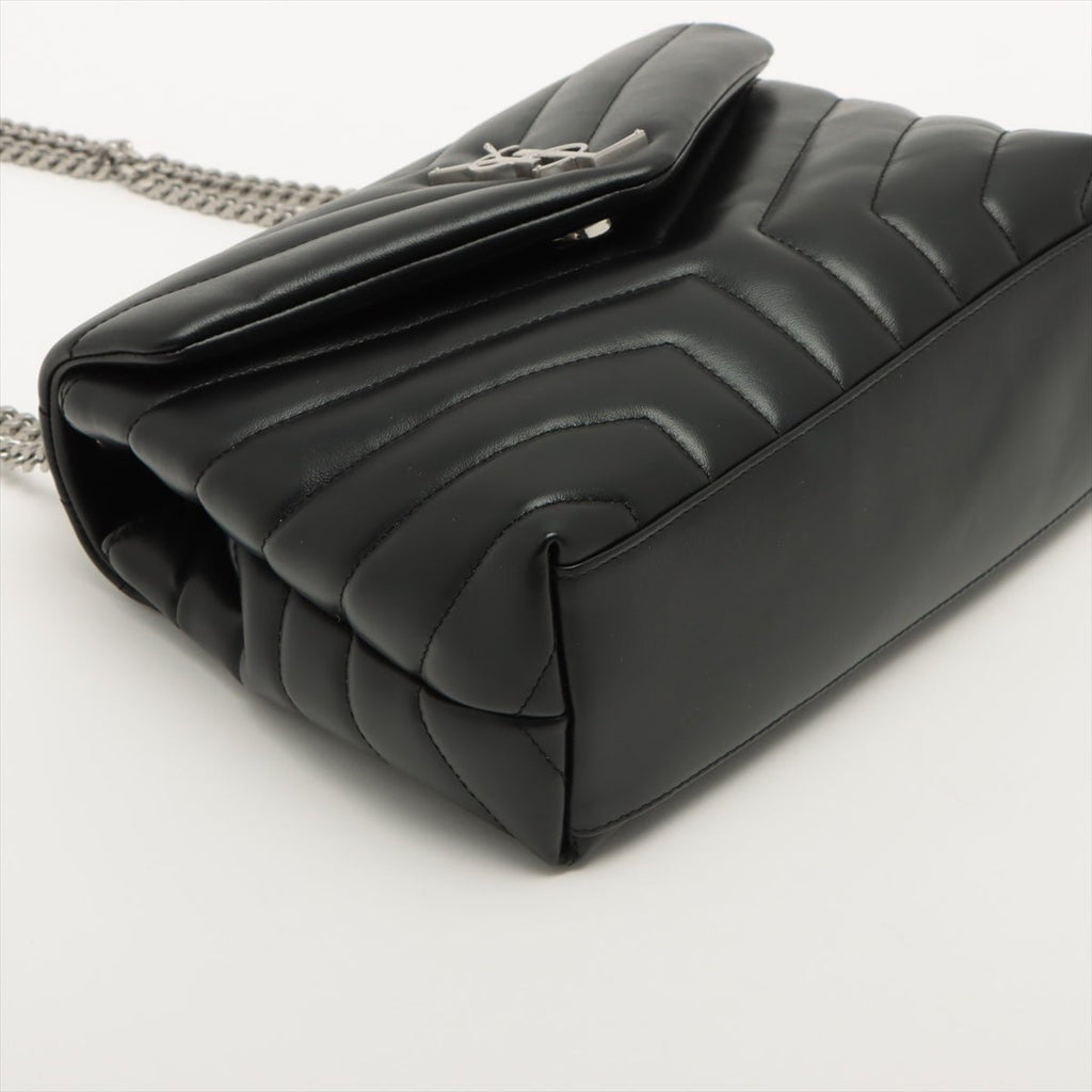 Loulou Small Chain Black Leather