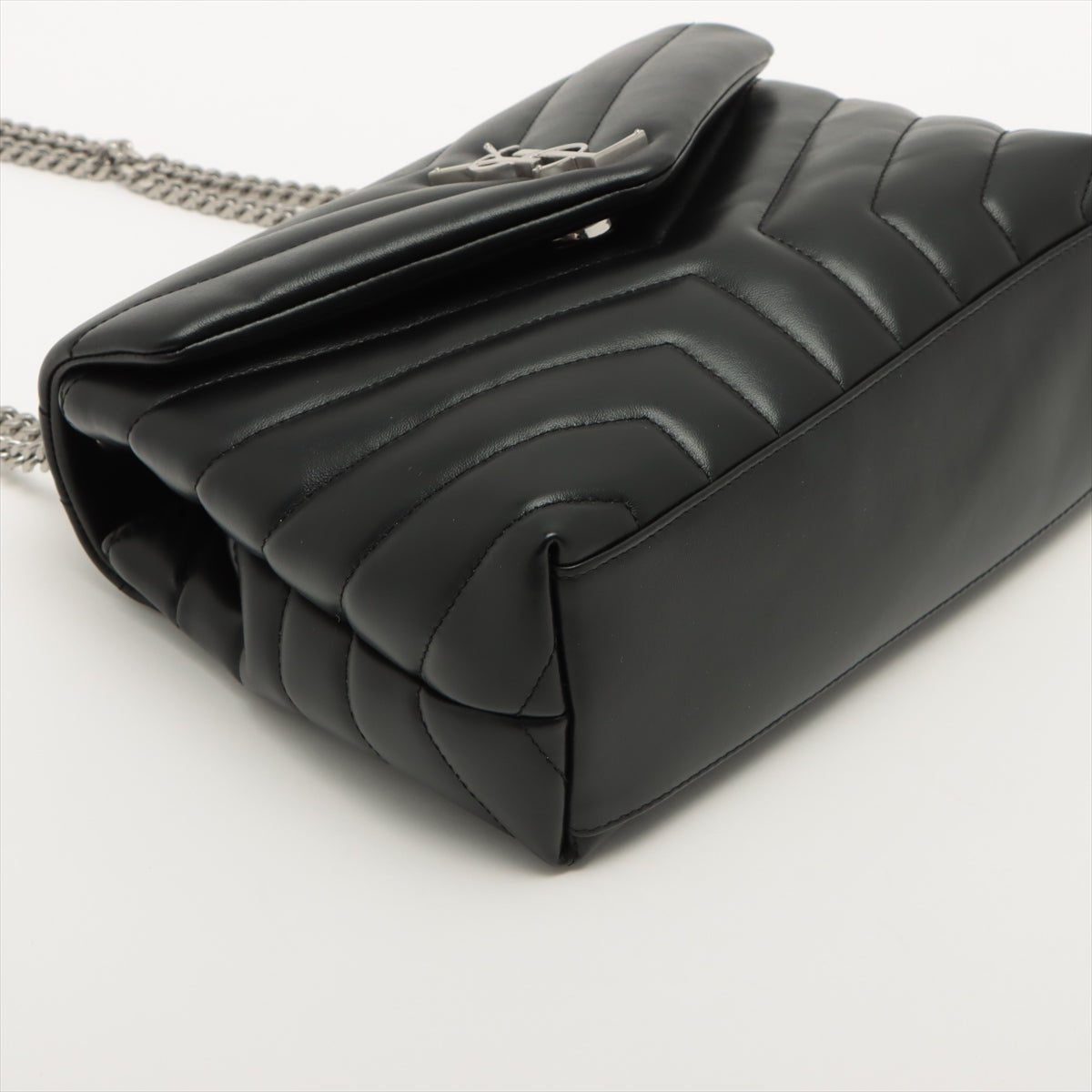 Loulou Small Chain Black Leather