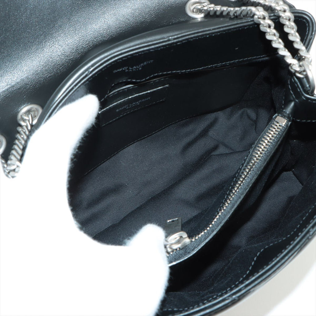 Loulou Small Chain Black Leather