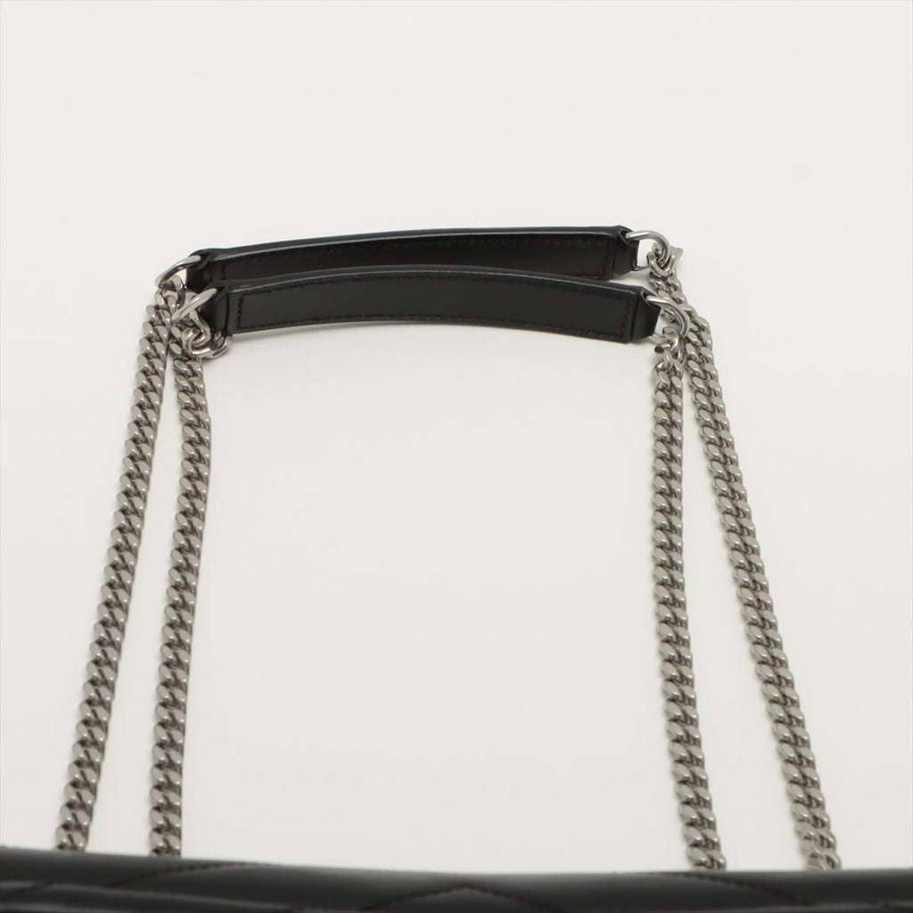 Loulou Small Chain Black Leather