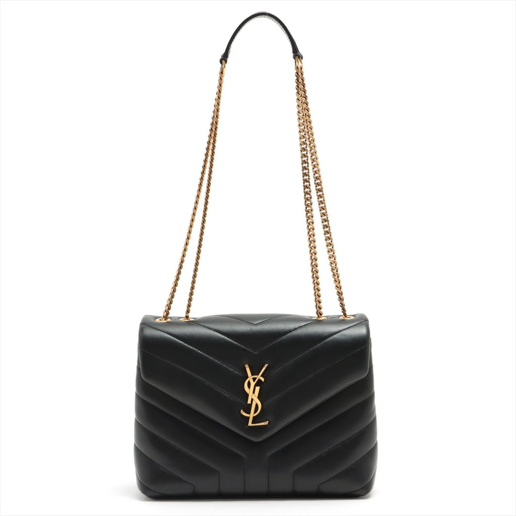 Loulou Small Chain Black Leather