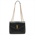 Loulou Small Chain Black Leather