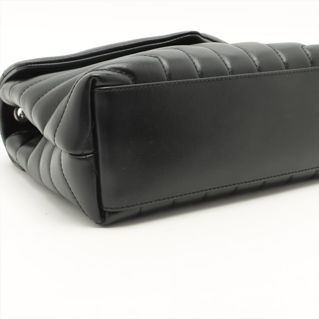 Loulou Small Chain Black Leather