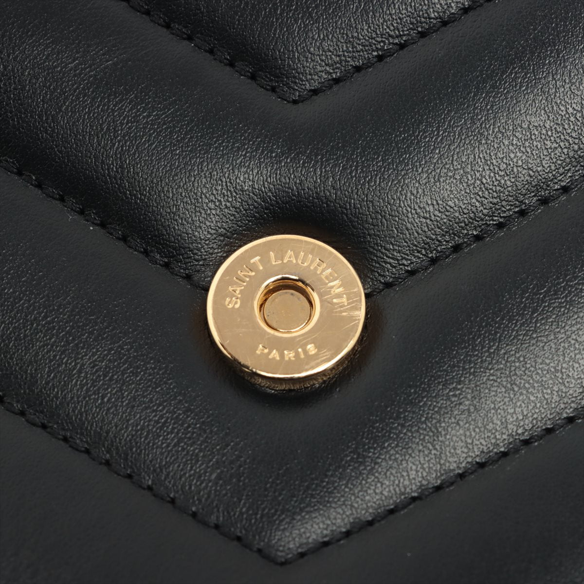 Loulou Small Chain Black Leather