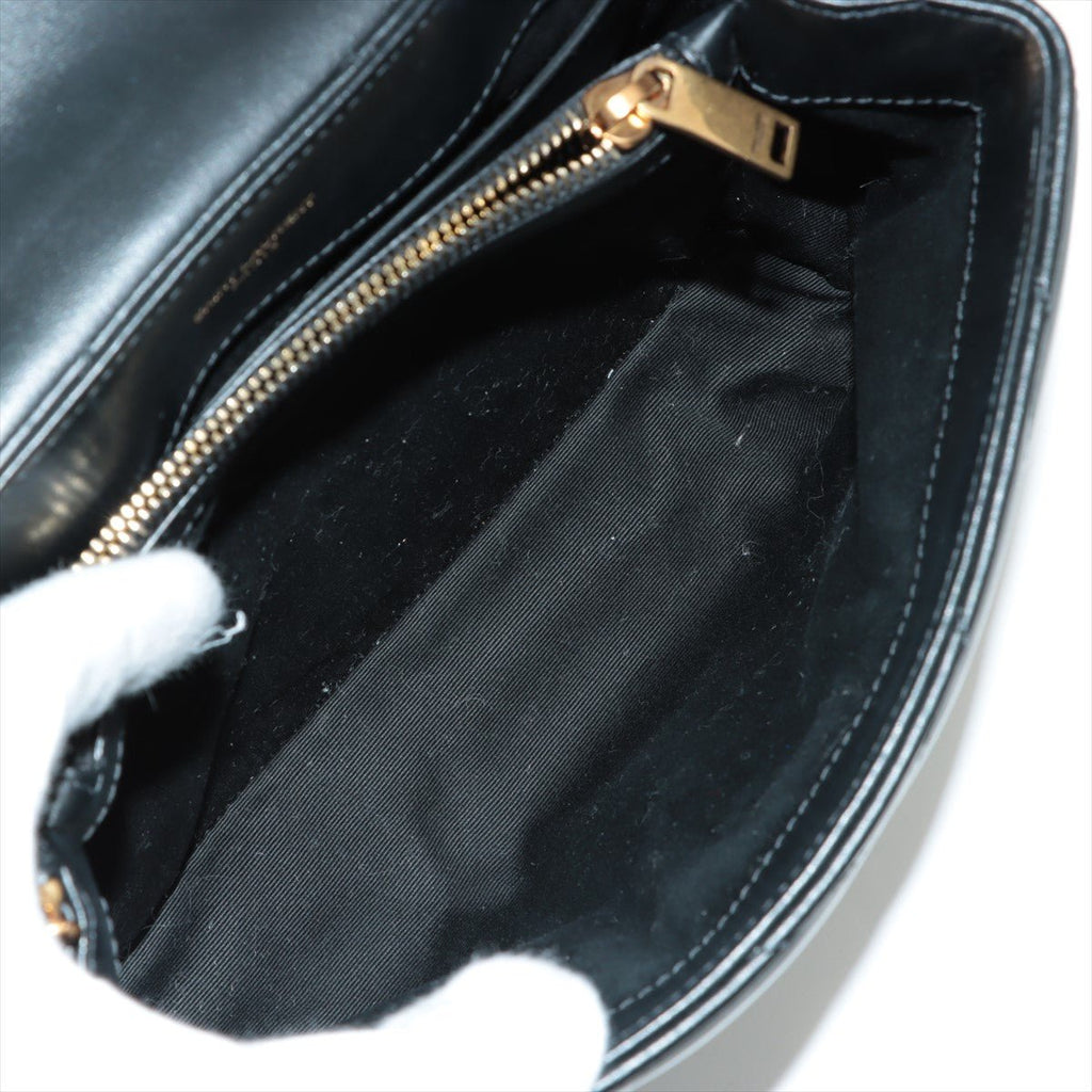 Loulou Small Chain Black Leather