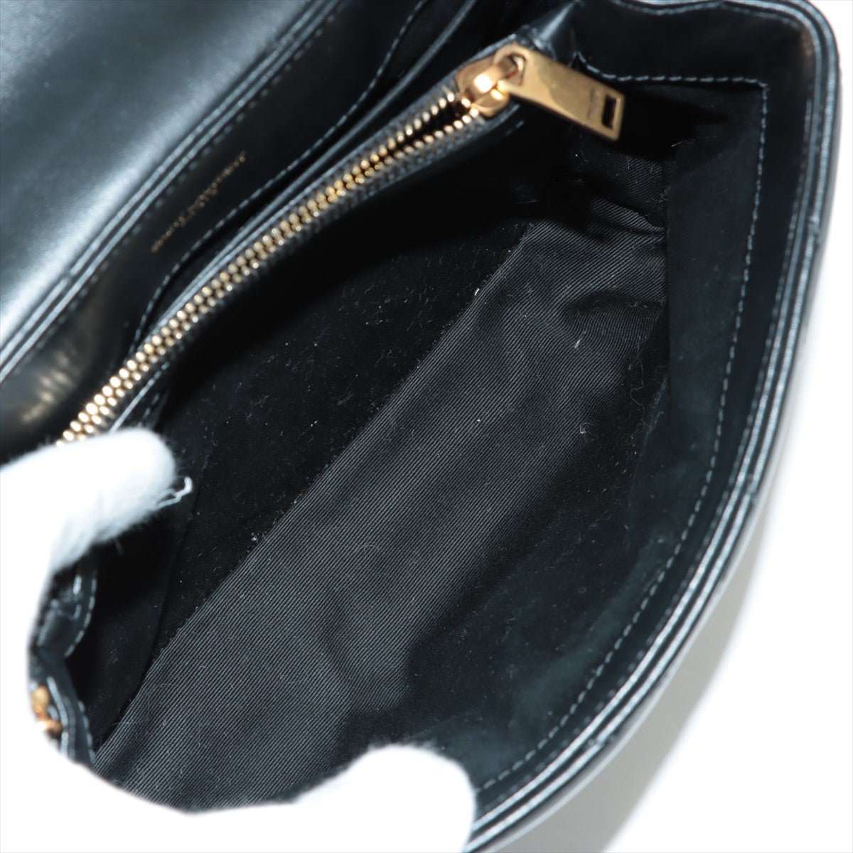 Loulou Small Chain Black Leather