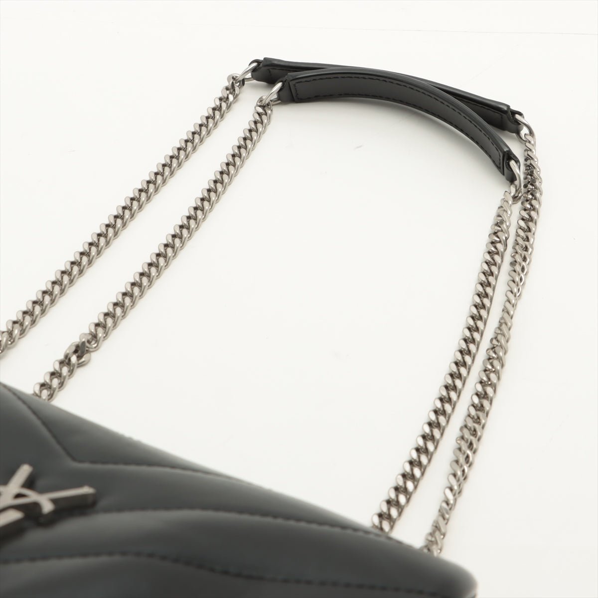 Loulou Small Chain Black Leather