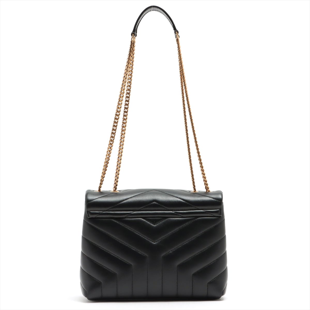 Loulou Small Chain Black Leather