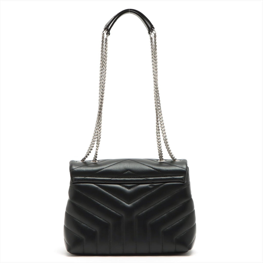 Loulou Small Chain Black Leather