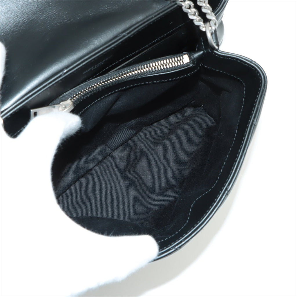 Loulou Small Chain Black Leather