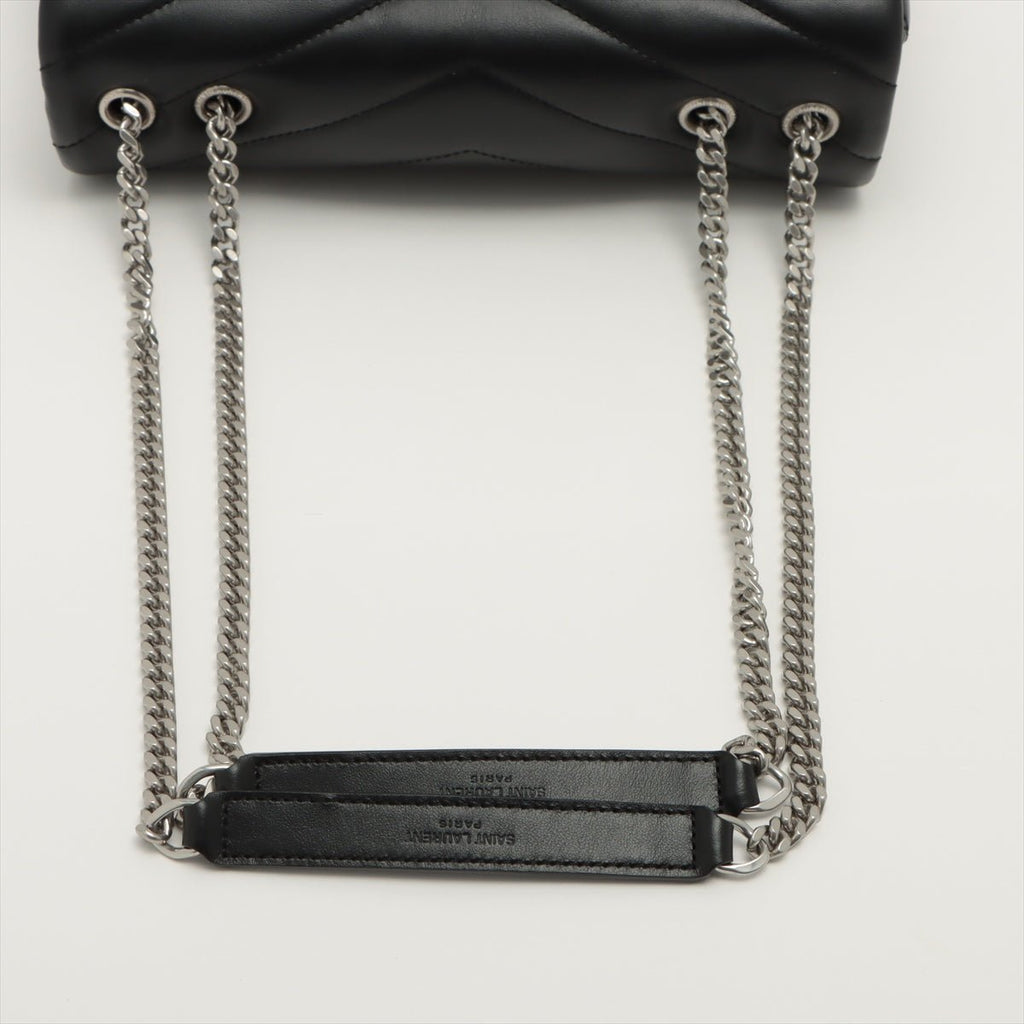 Loulou Small Chain Black Leather