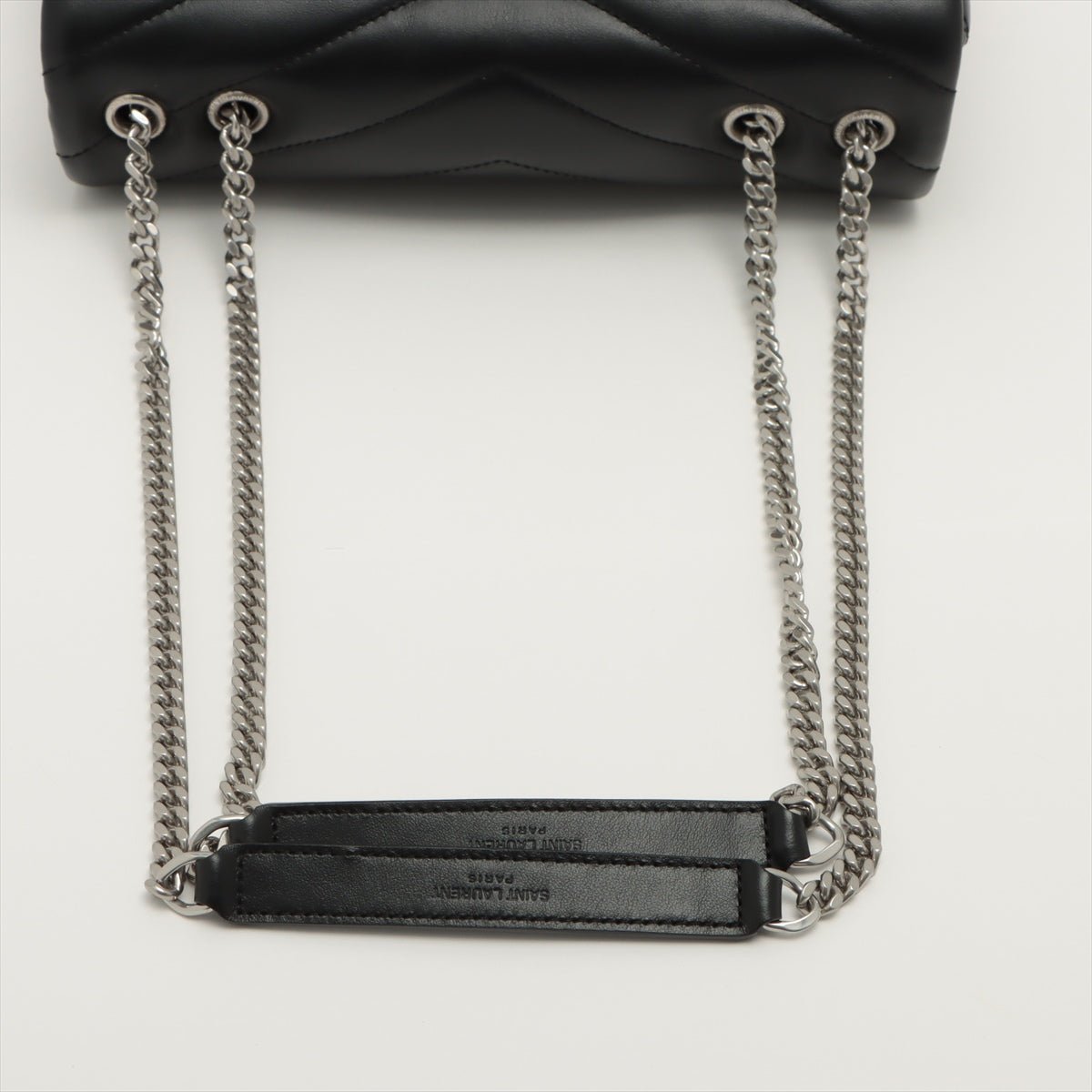 Loulou Small Chain Black Leather