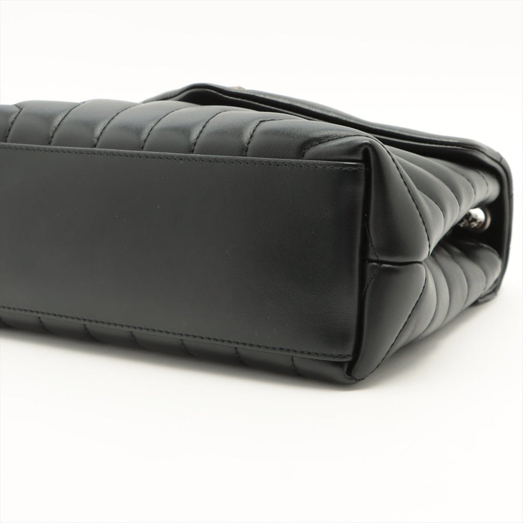 Loulou Small Chain Black Leather